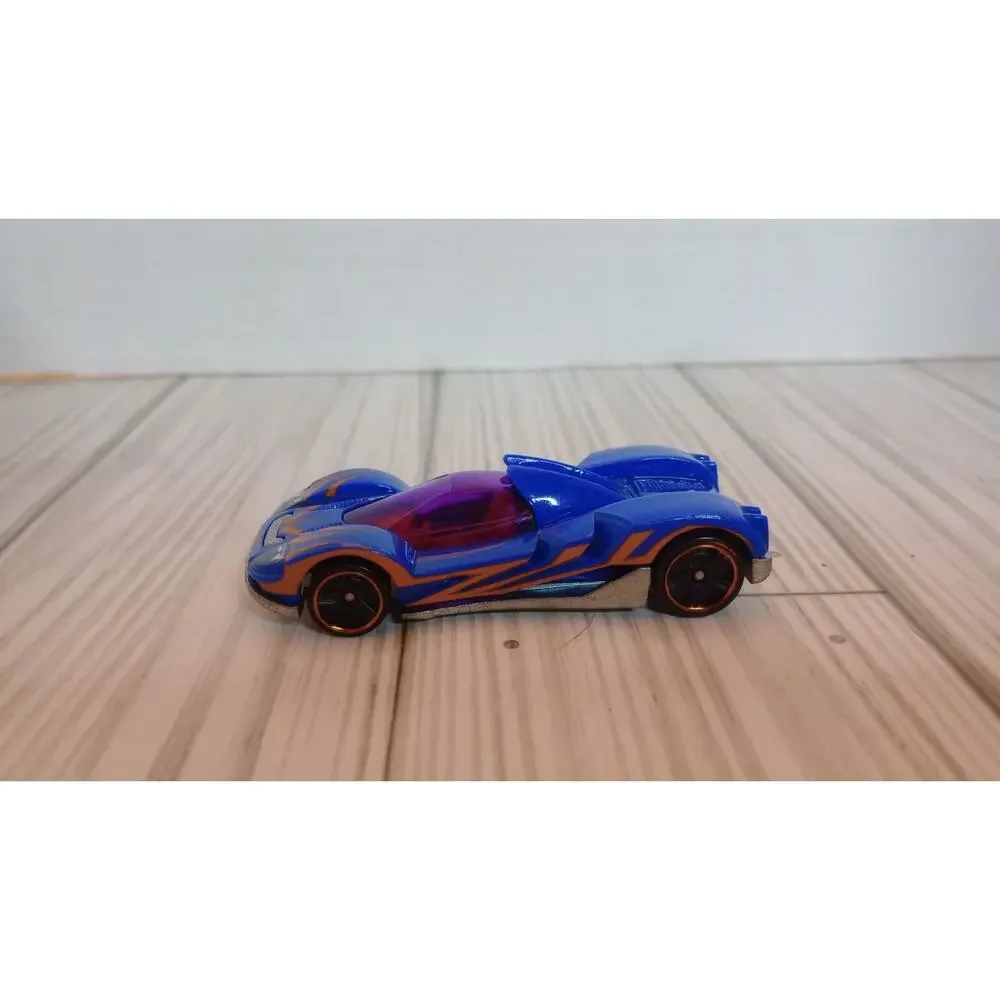 Hot Wheels Teegray Mattel Sports Car, 1:64 Scale Loose Blue Miniature Toy Car